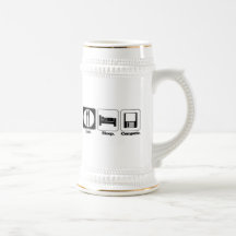 coma o computador do sono caneca
