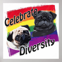 Comemore Pugs da diversidade Posters