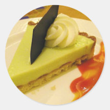 Comida da sobremesa das tortas do limão chave adesivos redondos