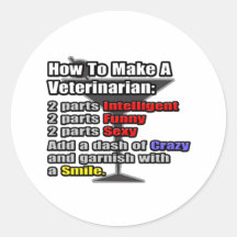 Como fazer um veterinário adesivos em formato redondos