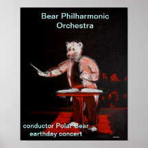 concerto earthday pelo urso polar do condutor posters