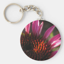 coneflower roxo chaveiros