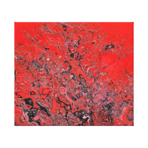 Confusão vermelha impressão de canvas esticadas