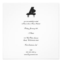 Considerando do piano convites personalizado