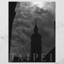 Construção de Taipei 101, Taipei, Formosa Modelo De Panfletos