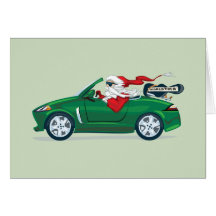 Convertible da excursão do mundo do papai noel cartões