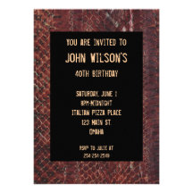 Convite adulto do aniversário de Brown Snakeskin