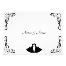 Convite alegre do casamento - noiva e noiva