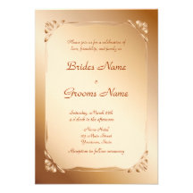 Convite bege mínimo e moderno do casamento
