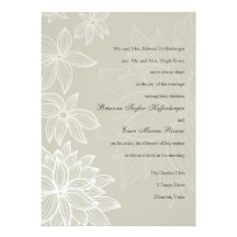 Convite contornado do casamento do Taupe da flor