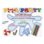 Convite da festa na piscina