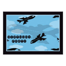 Convite de aniversário dos aviões