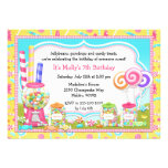 Convite de aniversário dos doces