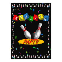 Convite de festas da boliche