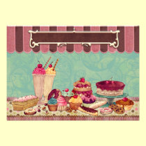 Convite de festas do cupcake & do sorvete convites