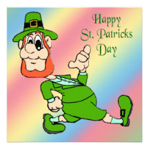 Convite de festas do Leprechaun do dia de St Patri