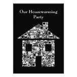Convite de festas moderno do Housewarming da casa  convites