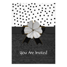Convite de festas preto e branco elegante de Engag