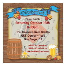 Convite de festas rústico de Oktoberfest