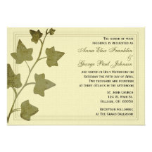 Convite do casamento da hera