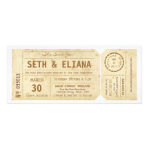 Convite do casamento do bilhete de Playbill do vin