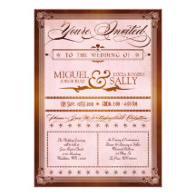 Convite do casamento do estilo do poster do país d