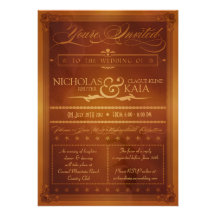 Convite do casamento do estilo do poster do país d