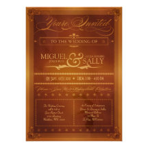 Convite do casamento do estilo do poster do país d