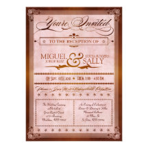 Convite do casamento do estilo do poster do país d