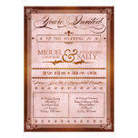 Convite do casamento do estilo do poster do país d