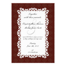 Convite do casamento do pão-de-espécie de Brown es