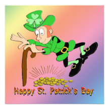 Convite do ouro do Leprechaun do Dia de São Patríc