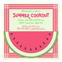 Convite do piquenique do Cookout da melancia