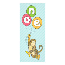 Convite do primeiro aniversario do macaco do vôo