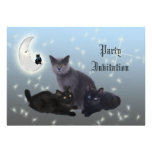 Convite dos gatos do Dia das Bruxas