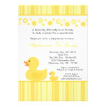 convite Ducky de borracha amarelo do chá de fralda