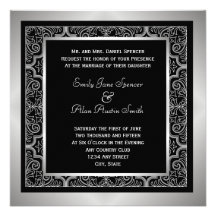 Convite elegante do casamento do quadro