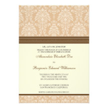 Convite encantador do casamento do damasco 5x7: ta