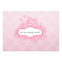 Convite floral cor-de-rosa