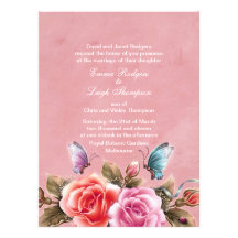 Convite floral cor-de-rosa do casamento da explosã