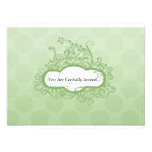 Convite floral verde