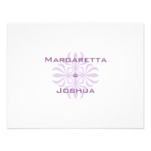 Convite moderno RSVP do casamento da lavanda do Fl
