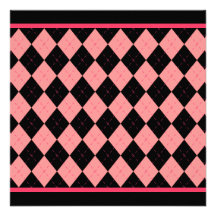 Convite preto cor-de-rosa de Argyle