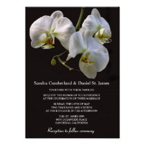 Convites brancos do casamento da orquídea convites