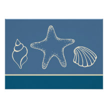 Convites da praia do Seashell
