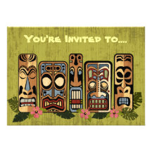 Convites de festas de Tiki