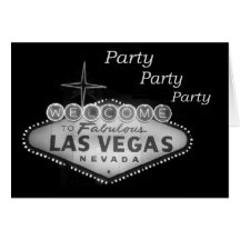 Convites de Las Vegas do partido do partido do par Cartões