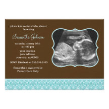 Convites do chá de fraldas do Sonogram