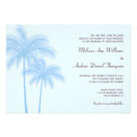 Convites tropicais do casamento da palmeira azul