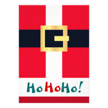 Convites vermelhos alegres do papai noel do Natal